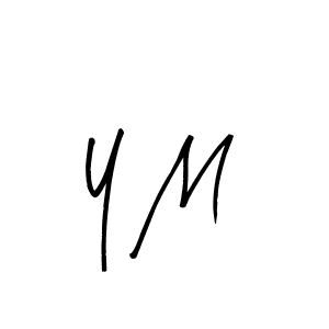 Make a beautiful signature design for name Y M. With this signature (Arty Signature) style, you can create a handwritten signature for free. Y M signature style 8 images and pictures png