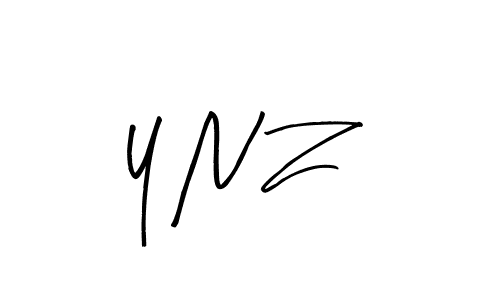 Make a beautiful signature design for name Y N Z. With this signature (Arty Signature) style, you can create a handwritten signature for free. Y N Z signature style 8 images and pictures png