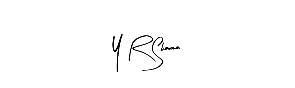 How to make Y R Sharma name signature. Use Arty Signature style for creating short signs online. This is the latest handwritten sign. Y R Sharma signature style 8 images and pictures png
