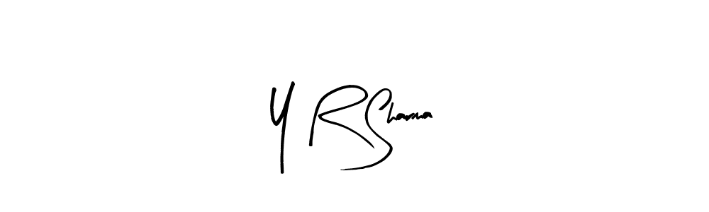 You should practise on your own different ways (Arty Signature) to write your name (Y R Sharma) in signature. don't let someone else do it for you. Y R Sharma signature style 8 images and pictures png