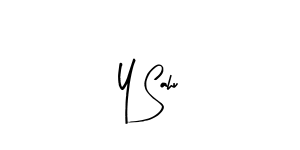 Create a beautiful signature design for name Y Sahu. With this signature (Arty Signature) fonts, you can make a handwritten signature for free. Y Sahu signature style 8 images and pictures png