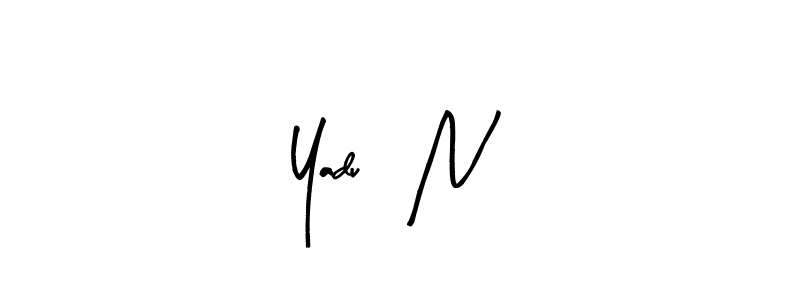 Design your own signature with our free online signature maker. With this signature software, you can create a handwritten (Arty Signature) signature for name Yadu   N. Yadu   N signature style 8 images and pictures png