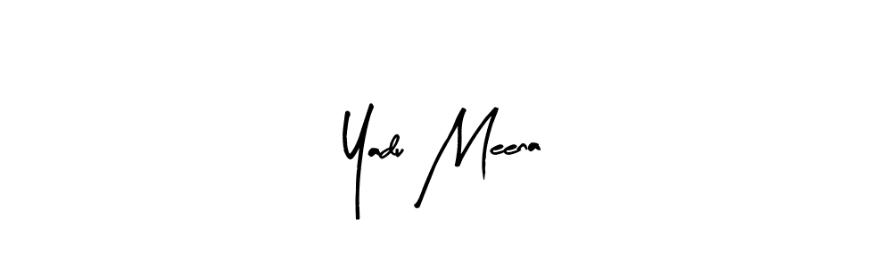 Similarly Arty Signature is the best handwritten signature design. Signature creator online .You can use it as an online autograph creator for name Yadu Meena. Yadu Meena signature style 8 images and pictures png