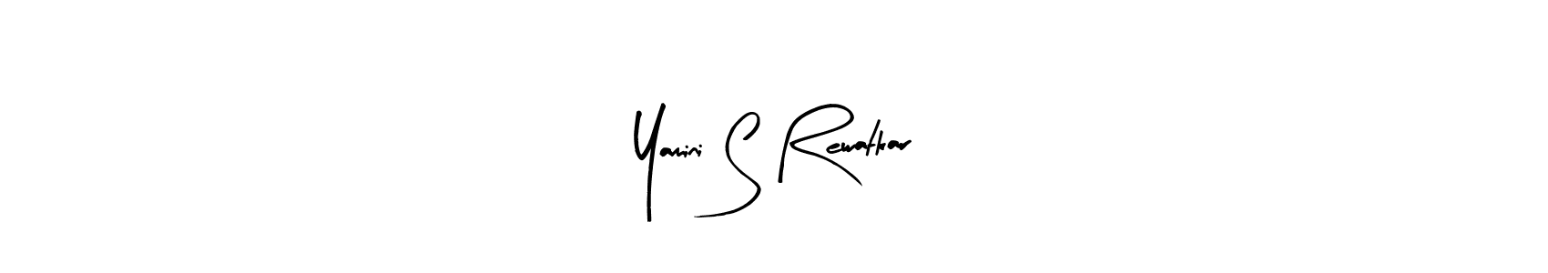 Make a short Yamini S Rewatkar signature style. Manage your documents anywhere anytime using Arty Signature. Create and add eSignatures, submit forms, share and send files easily. Yamini S Rewatkar signature style 8 images and pictures png