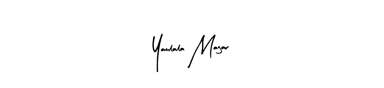 Design your own signature with our free online signature maker. With this signature software, you can create a handwritten (Arty Signature) signature for name Yamlala Magar. Yamlala Magar signature style 8 images and pictures png