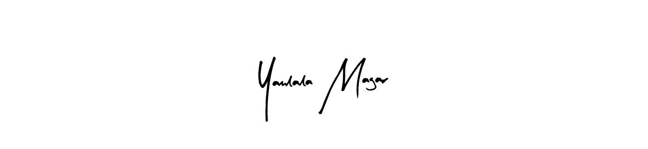 How to make Yamlala Magar name signature. Use Arty Signature style for creating short signs online. This is the latest handwritten sign. Yamlala Magar signature style 8 images and pictures png