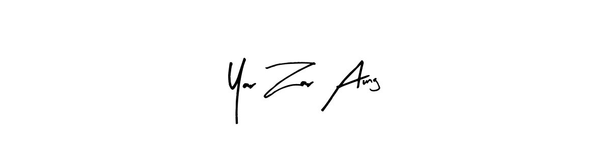 The best way (Arty Signature) to make a short signature is to pick only two or three words in your name. The name Yar Zar Aung include a total of six letters. For converting this name. Yar Zar Aung signature style 8 images and pictures png