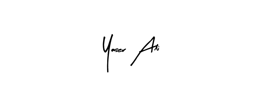 Use a signature maker to create a handwritten signature online. With this signature software, you can design (Arty Signature) your own signature for name Yaser Ali. Yaser Ali signature style 8 images and pictures png