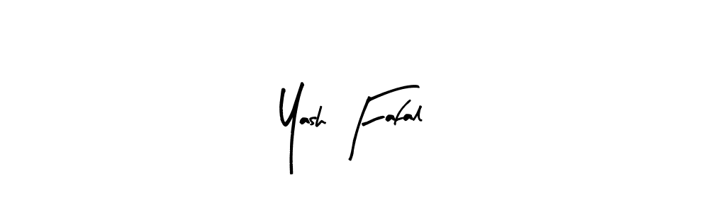 if you are searching for the best signature style for your name Yash Fafal. so please give up your signature search. here we have designed multiple signature styles  using Arty Signature. Yash Fafal signature style 8 images and pictures png