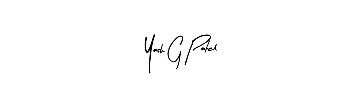 Use a signature maker to create a handwritten signature online. With this signature software, you can design (Arty Signature) your own signature for name Yash G Patel. Yash G Patel signature style 8 images and pictures png
