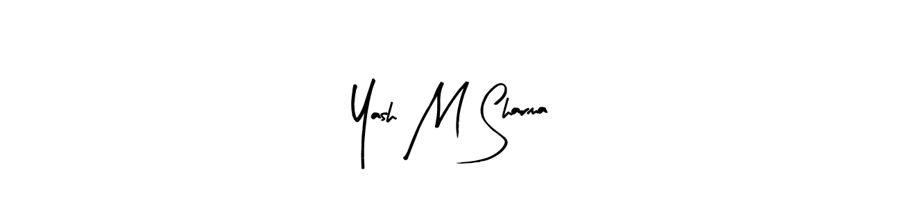 Arty Signature is a professional signature style that is perfect for those who want to add a touch of class to their signature. It is also a great choice for those who want to make their signature more unique. Get Yash M Sharma name to fancy signature for free. Yash M Sharma signature style 8 images and pictures png