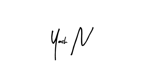 if you are searching for the best signature style for your name Yash N. so please give up your signature search. here we have designed multiple signature styles  using Arty Signature. Yash N signature style 8 images and pictures png