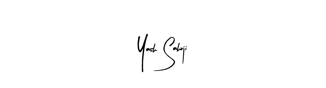 if you are searching for the best signature style for your name Yash Sahuji. so please give up your signature search. here we have designed multiple signature styles  using Arty Signature. Yash Sahuji signature style 8 images and pictures png