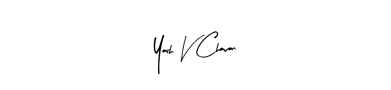 Create a beautiful signature design for name Yash V Chavan. With this signature (Arty Signature) fonts, you can make a handwritten signature for free. Yash V Chavan signature style 8 images and pictures png
