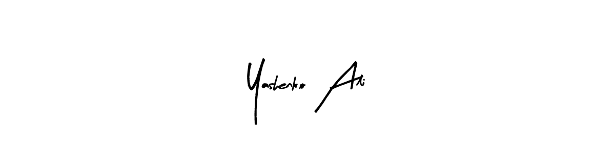 Create a beautiful signature design for name Yashenko Ali. With this signature (Arty Signature) fonts, you can make a handwritten signature for free. Yashenko Ali signature style 8 images and pictures png