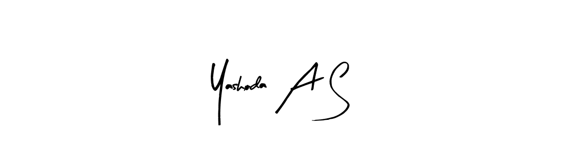 Make a beautiful signature design for name Yashoda A S. With this signature (Arty Signature) style, you can create a handwritten signature for free. Yashoda A S signature style 8 images and pictures png