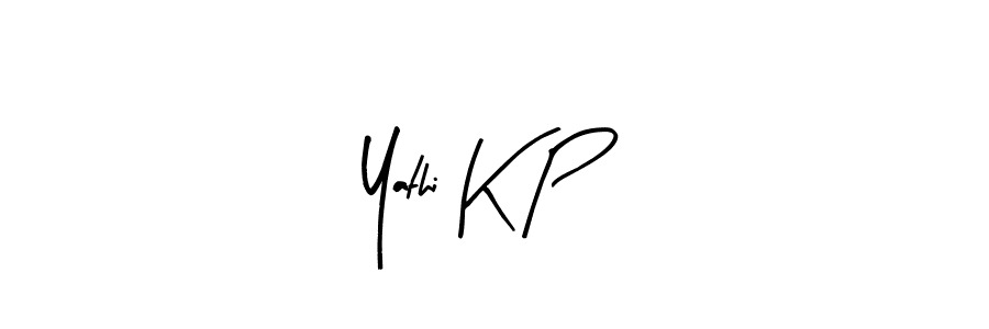 How to make Yathi K P name signature. Use Arty Signature style for creating short signs online. This is the latest handwritten sign. Yathi K P signature style 8 images and pictures png