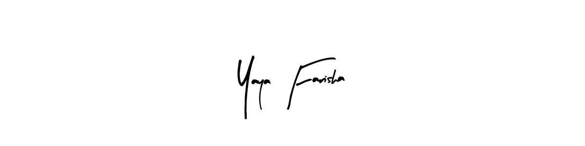 Here are the top 10 professional signature styles for the name Yaya Farisha. These are the best autograph styles you can use for your name. Yaya Farisha signature style 8 images and pictures png