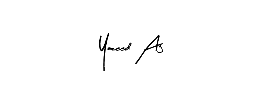 You can use this online signature creator to create a handwritten signature for the name Yazeed Ag. This is the best online autograph maker. Yazeed Ag signature style 8 images and pictures png