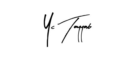 A stylish, flowing autograph style designed for name Yc Tayyab using Arty Signature typography. Perfect for digital creative projects. Yc Tayyab signature style 8 images and pictures png