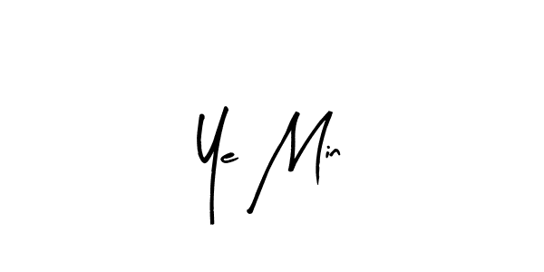 Similarly Arty Signature is the best handwritten signature design. Signature creator online .You can use it as an online autograph creator for name Ye Min. Ye Min signature style 8 images and pictures png