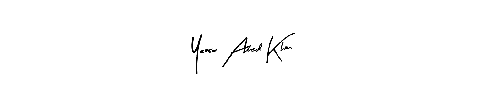 Create a beautiful signature design for name Yeasir Abed Khan. With this signature (Arty Signature) fonts, you can make a handwritten signature for free. Yeasir Abed Khan signature style 8 images and pictures png