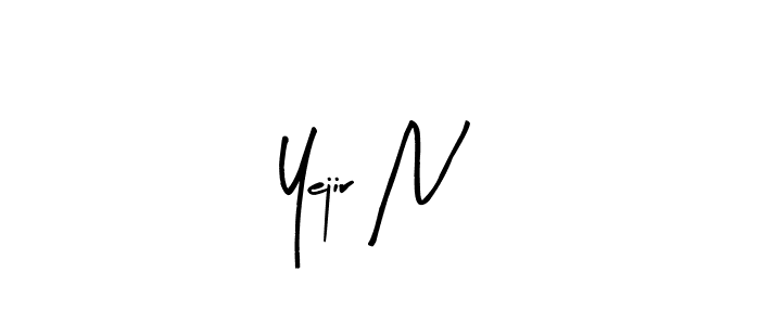 Make a beautiful signature design for name Yejir N. Use this online signature maker to create a handwritten signature for free. Yejir N signature style 8 images and pictures png