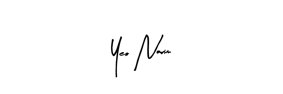 The best way (Arty Signature) to make a short signature is to pick only two or three words in your name. The name Yeo Narim include a total of six letters. For converting this name. Yeo Narim signature style 8 images and pictures png
