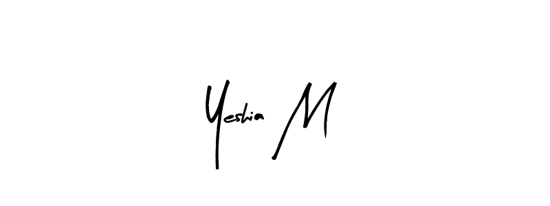 Make a beautiful signature design for name Yeshia M. With this signature (Arty Signature) style, you can create a handwritten signature for free. Yeshia M signature style 8 images and pictures png