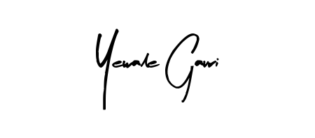 Discover how Yewale Gauri looks in an executive cursive font (Arty Signature). Perfect for legal documents, invoices, and certificates. Yewale Gauri signature style 8 images and pictures png