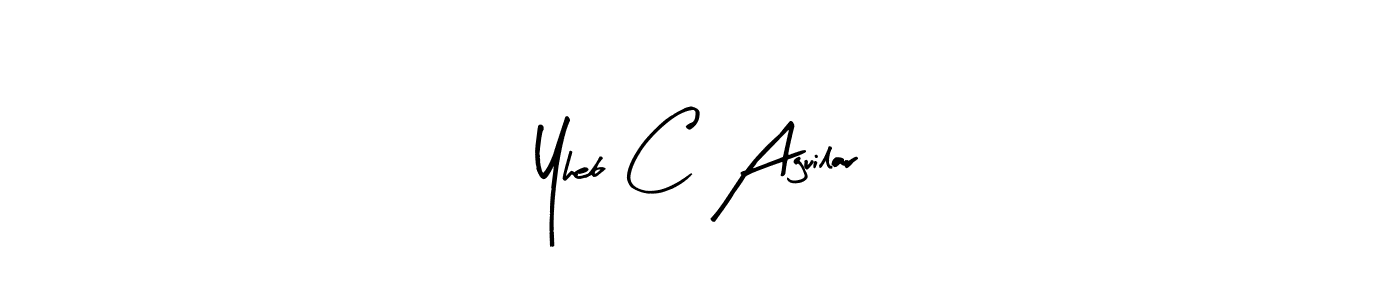 Similarly Arty Signature is the best handwritten signature design. Signature creator online .You can use it as an online autograph creator for name Yheb C Aguilar. Yheb C Aguilar signature style 8 images and pictures png