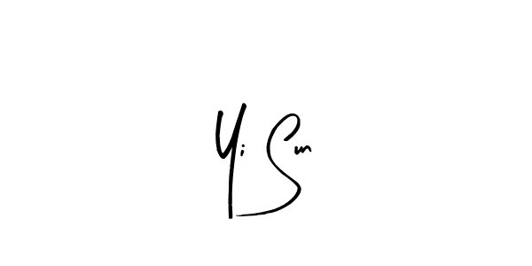Create a beautiful signature design for name Yi Sun. With this signature (Arty Signature) fonts, you can make a handwritten signature for free. Yi Sun signature style 8 images and pictures png