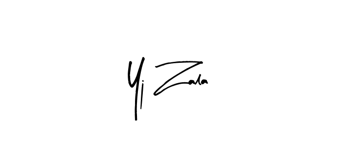 Arty Signature is a professional signature style that is perfect for those who want to add a touch of class to their signature. It is also a great choice for those who want to make their signature more unique. Get Yj Zala name to fancy signature for free. Yj Zala signature style 8 images and pictures png