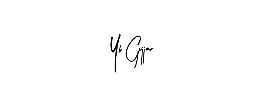 Also we have Yk Gujjar name is the best signature style. Create professional handwritten signature collection using Arty Signature autograph style. Yk Gujjar signature style 8 images and pictures png
