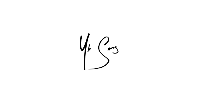 Design your own signature with our free online signature maker. With this signature software, you can create a handwritten (Arty Signature) signature for name Yk Song. Yk Song signature style 8 images and pictures png