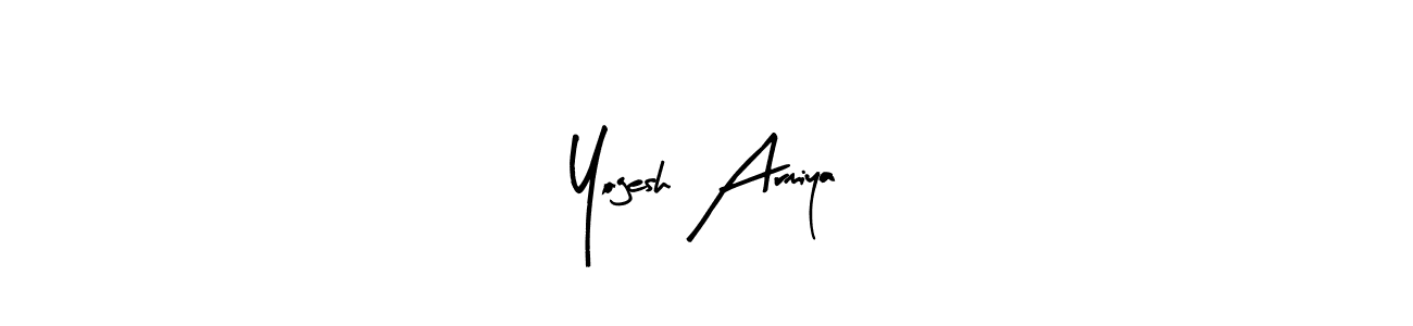 Yogesh Armiya stylish signature style. Best Handwritten Sign (Arty Signature) for my name. Handwritten Signature Collection Ideas for my name Yogesh Armiya. Yogesh Armiya signature style 8 images and pictures png