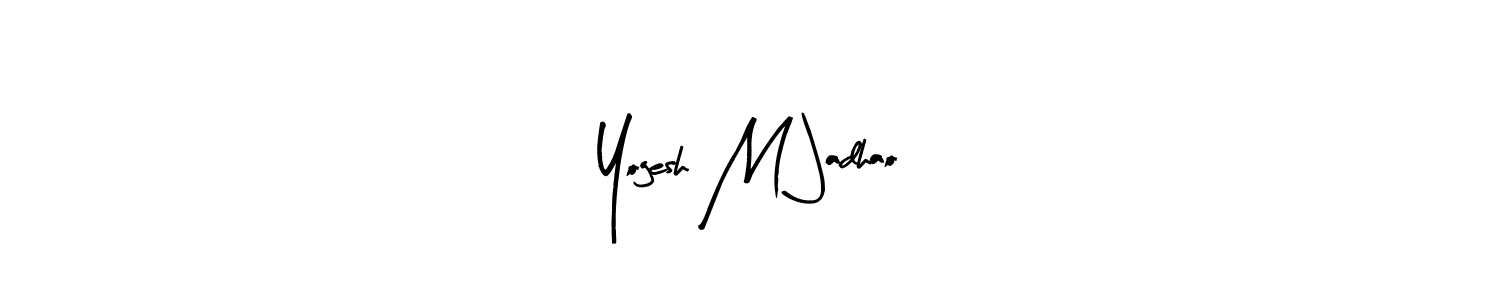 Create a beautiful signature design for name Yogesh M Jadhao. With this signature (Arty Signature) fonts, you can make a handwritten signature for free. Yogesh M Jadhao signature style 8 images and pictures png