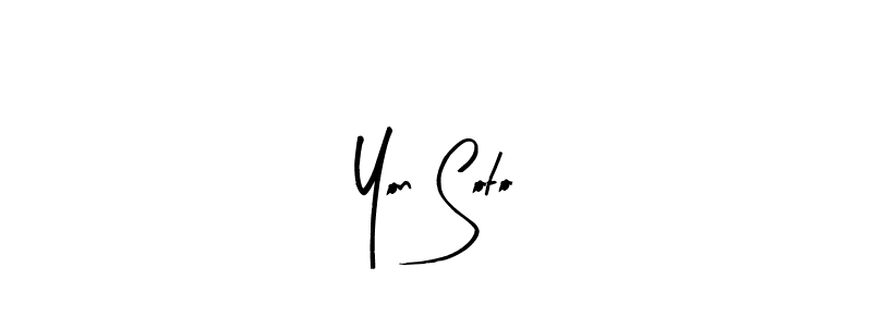 The best way (Arty Signature) to make a short signature is to pick only two or three words in your name. The name Yon Soto include a total of six letters. For converting this name. Yon Soto signature style 8 images and pictures png
