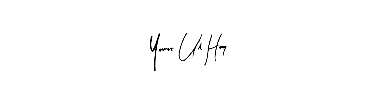 Make a beautiful signature design for name Younus Ul Haq. With this signature (Arty Signature) style, you can create a handwritten signature for free. Younus Ul Haq signature style 8 images and pictures png