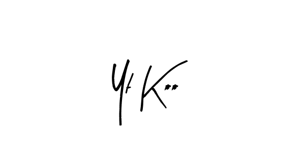 Create a beautiful signature design for name Yt Koo. With this signature (Arty Signature) fonts, you can make a handwritten signature for free. Yt Koo signature style 8 images and pictures png