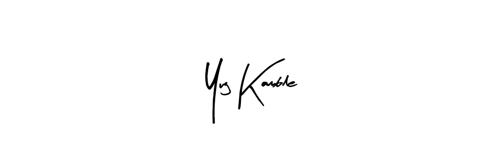 This is the best signature style for the Yug Kamble name. Also you like these signature font (Arty Signature). Mix name signature. Yug Kamble signature style 8 images and pictures png