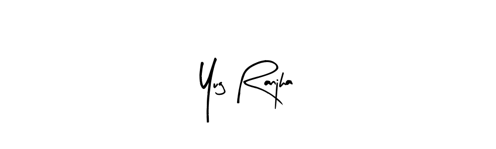 The best way (Arty Signature) to make a short signature is to pick only two or three words in your name. The name Yug Ranjha include a total of six letters. For converting this name. Yug Ranjha signature style 8 images and pictures png