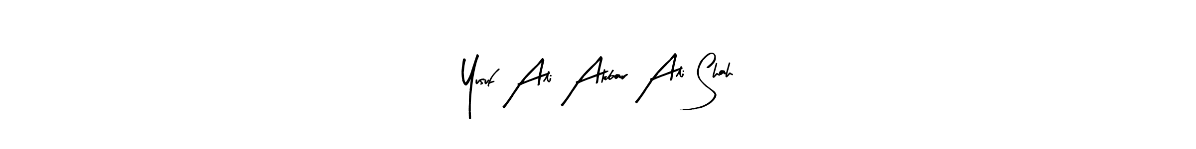 Similarly Arty Signature is the best handwritten signature design. Signature creator online .You can use it as an online autograph creator for name Yusuf Ali Akbar Ali Shah. Yusuf Ali Akbar Ali Shah signature style 8 images and pictures png
