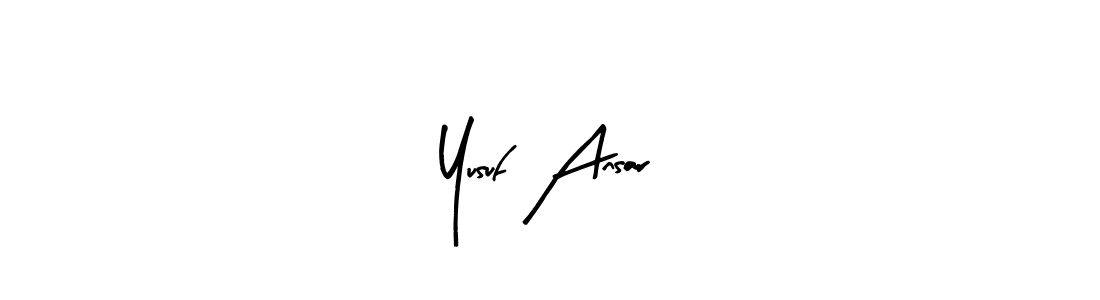 Use a signature maker to create a handwritten signature online. With this signature software, you can design (Arty Signature) your own signature for name Yusuf Ansar. Yusuf Ansar signature style 8 images and pictures png