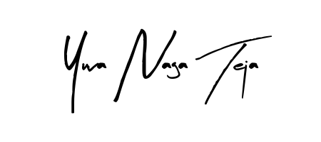 Personalize your online presence with Yuva Naga Teja signature rendered in elegant Arty Signature font. Great for website footers and blogs. Yuva Naga Teja signature style 8 images and pictures png