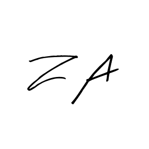 Z A stylish signature style. Best Handwritten Sign (Arty Signature) for my name. Handwritten Signature Collection Ideas for my name Z A. Z A signature style 8 images and pictures png