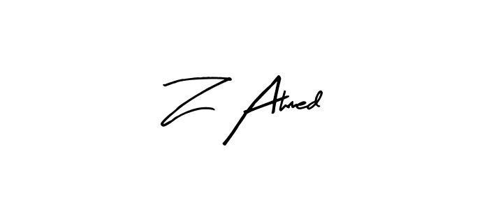 Use a signature maker to create a handwritten signature online. With this signature software, you can design (Arty Signature) your own signature for name Z Ahmed. Z Ahmed signature style 8 images and pictures png