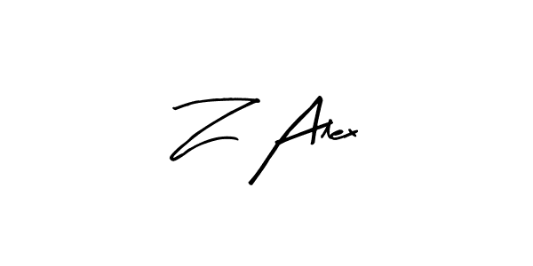 How to make Z Alex name signature. Use Arty Signature style for creating short signs online. This is the latest handwritten sign. Z Alex signature style 8 images and pictures png