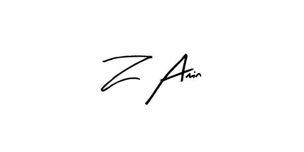 How to make Z Amin name signature. Use Arty Signature style for creating short signs online. This is the latest handwritten sign. Z Amin signature style 8 images and pictures png
