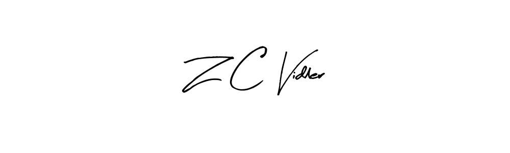 Arty Signature is a professional signature style that is perfect for those who want to add a touch of class to their signature. It is also a great choice for those who want to make their signature more unique. Get Z C Vidler name to fancy signature for free. Z C Vidler signature style 8 images and pictures png